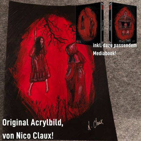 Einzelstück: Original Artwork - Acrylbild von Nico Claux (Backcover) - inkl. Fear Cabin Medabook Cover B | Bildgröße: 21,0 cm × 29,7 cm
