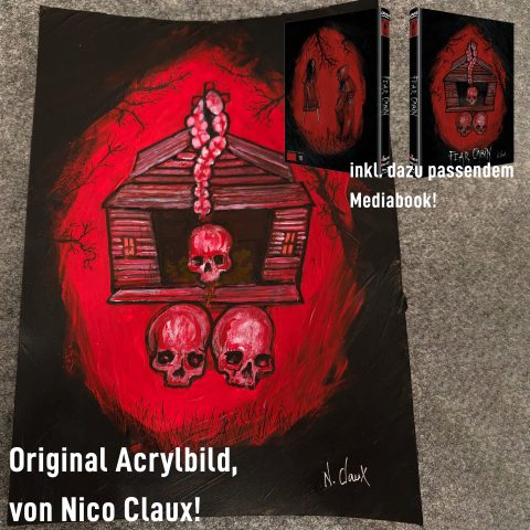 Einzelstück: Original Artwork - Acrylbild von Nico Claux (Frontcover) - inkl. Fear Cabin Medabook Cover B | Bildgröße: 21,0 cm × 29,7 cm